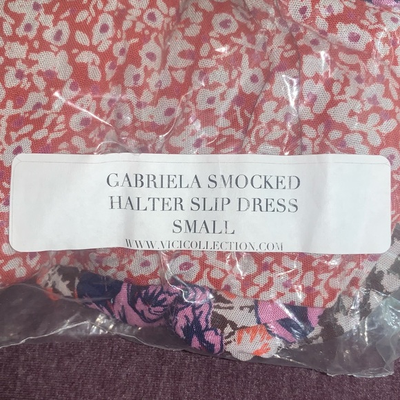 NWT FREE PEOPLE GABRIELA SMOCKED HALTER SLIP DRESS ๐, Sz.S, BNWTIB - Picture 15 of 15